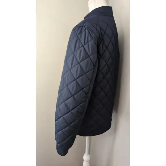Banana Republic Mens Medium Quilted Jacket Navy Preppy Lightweight - Picture 3 of 9